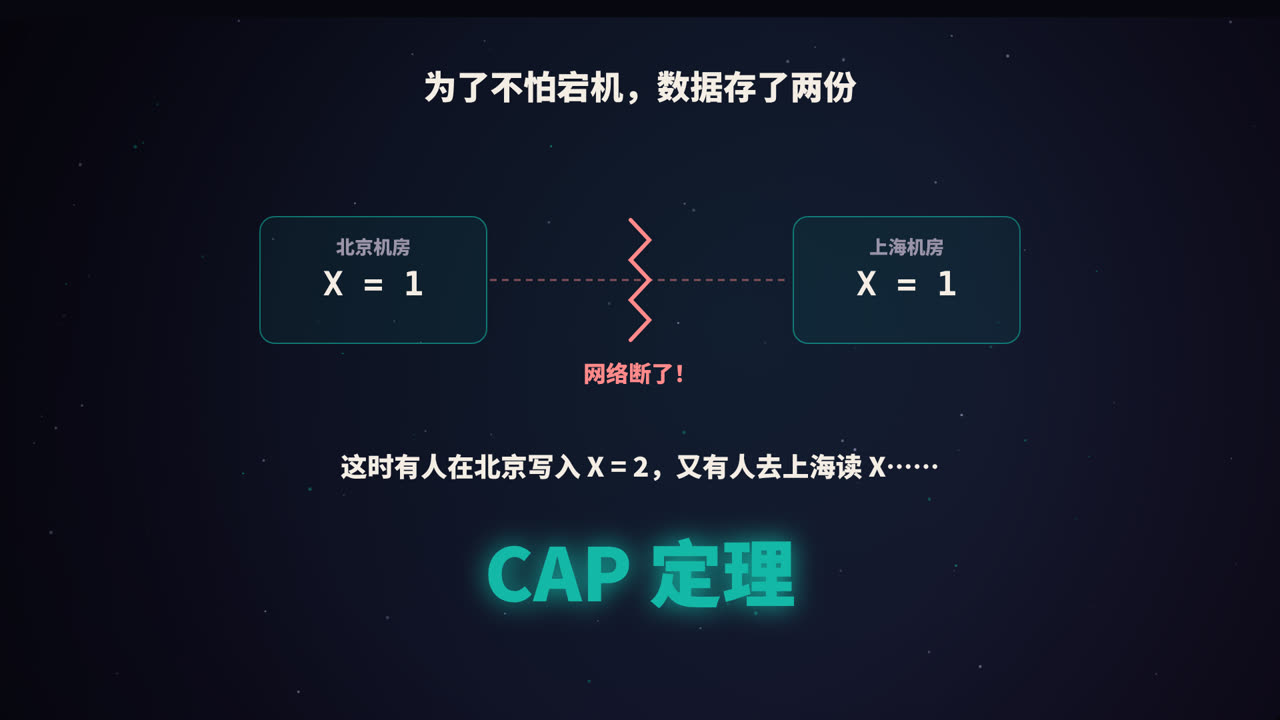数据存了两份，网络却断了