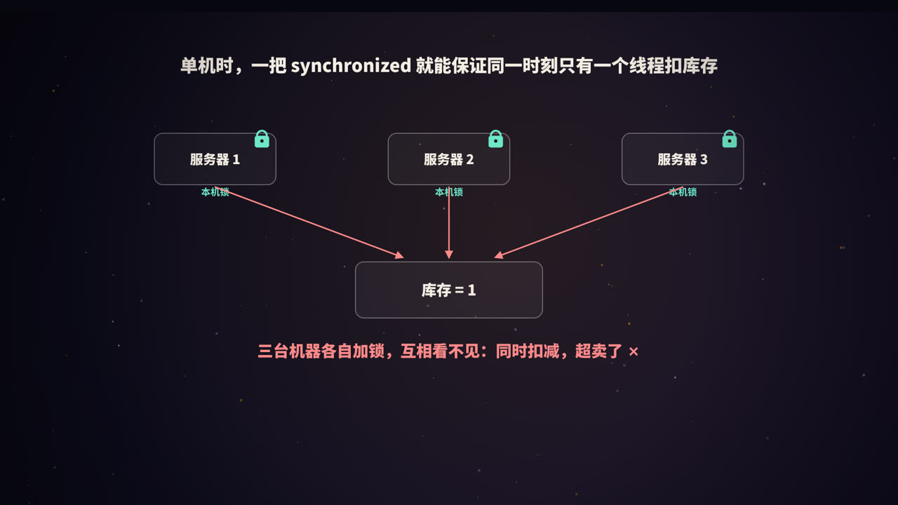 单机锁在多台机器之间失效