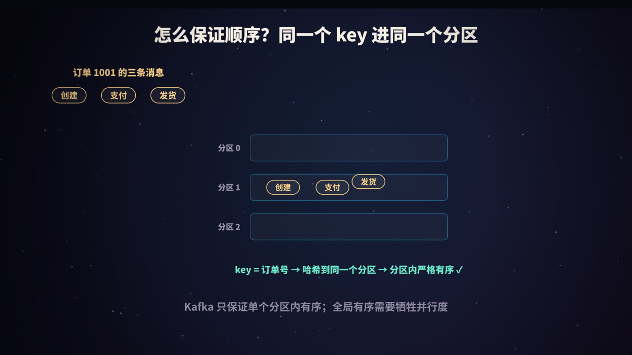 同一个 key 进同一个分区