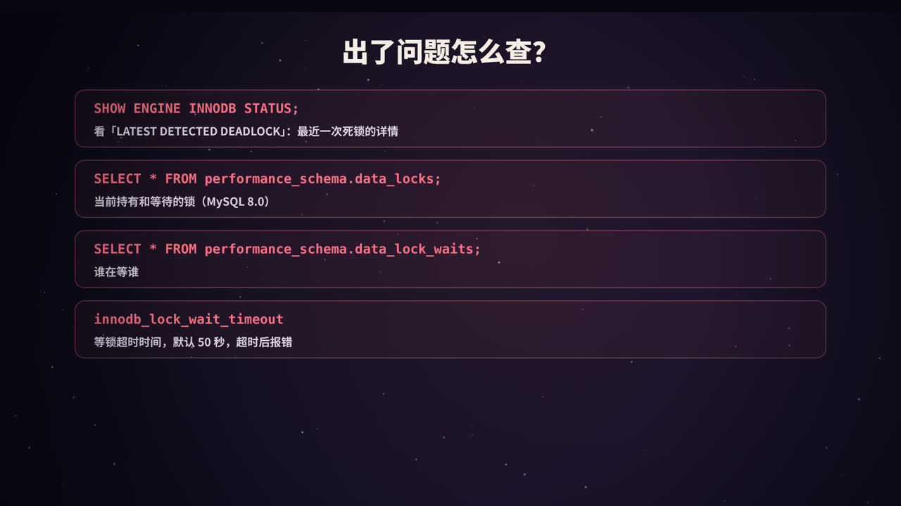 常用的排查手段