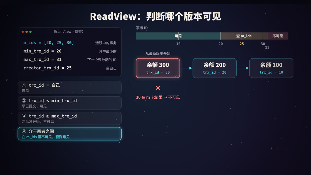 ReadView 与可见性规则