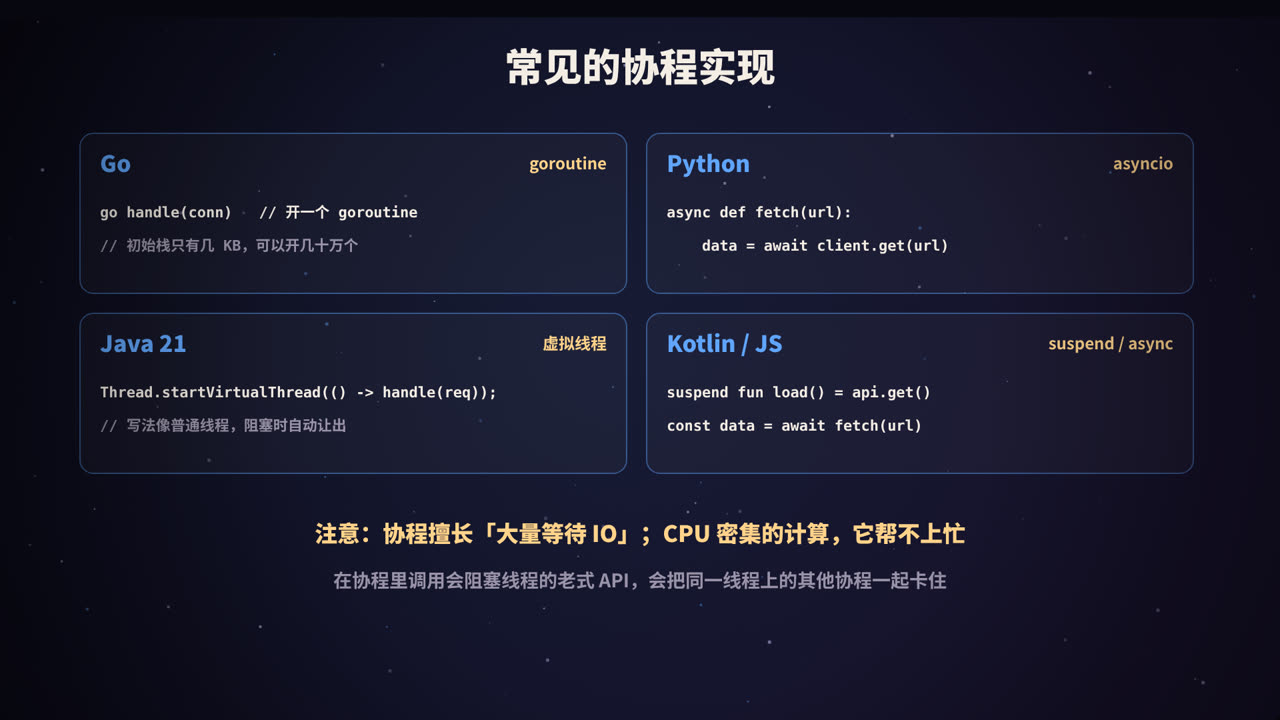 常见的协程实现